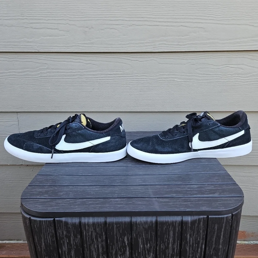 Nike SB Heritage Vulc Black White Skate Sneaker Shoes CD5010-003 Men's Size 9.5
